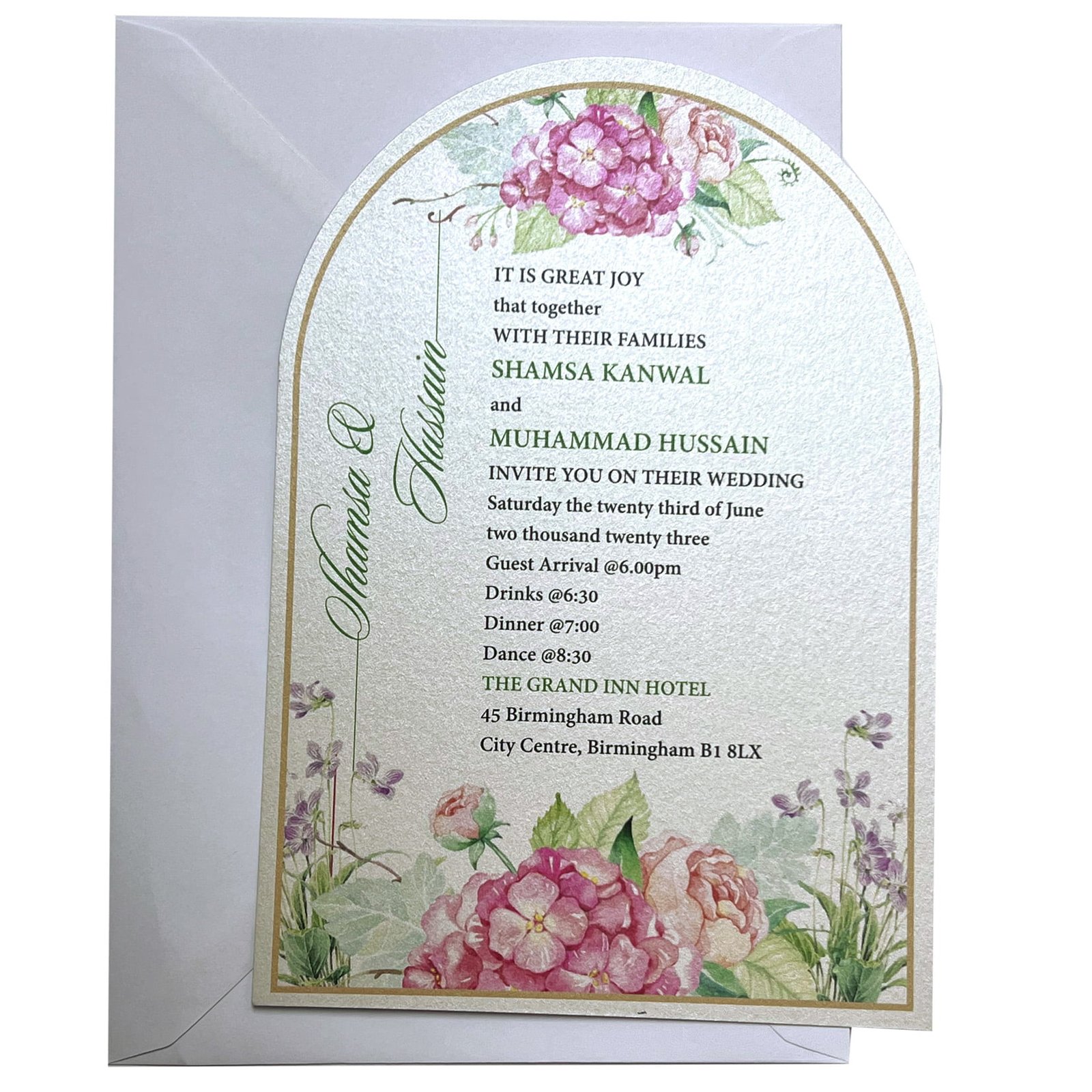 Arch Wedding Invite 08 - Muslim Invitation Card - Rawal Grafix